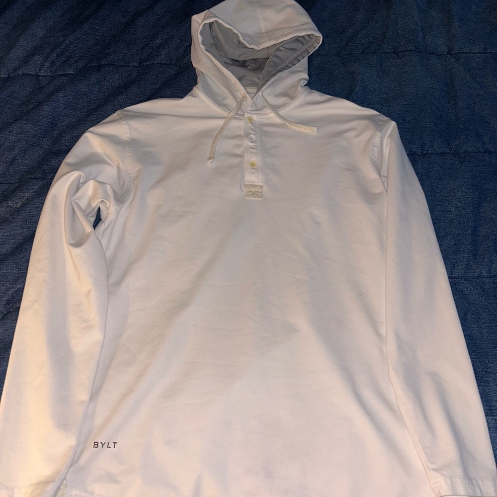 Men's BYLT White Hoodie Shirt